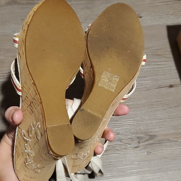 Replay Footwear | Strappy Cork Wedge Strappy Sandals | 36 | White - Picture 6 of 7